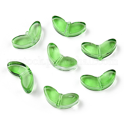 Spray Painted Transparent Glass Beads&nbsp;US-GLAA-T022-27A-1