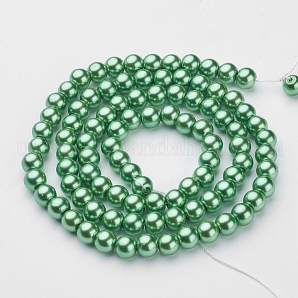 Glass Pearl Beads Strands US-HY-8D-B64-1