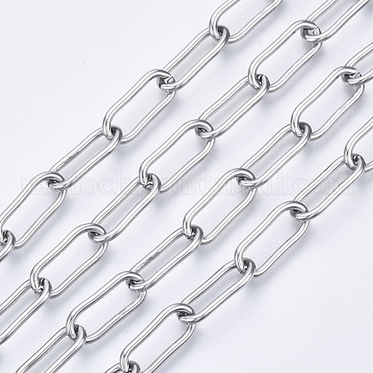 304 Stainless Steel Paperclip Chains US-CHS-N001-02P-1