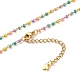 304 Stainless Steel Enamel Twisted Chain Necklaces US-NJEW-JN03154-2