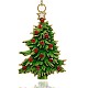 Golden Alloy Enamel Christmas Tree Big Pendants US-ENAM-J171-01G-1