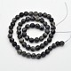 Faceted Round Natural Larvikite Beads Strands US-G-E302-083-6mm-2