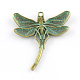 Dragonfly Zinc Alloy Big Pendant Rhinestone Settings US-PALLOY-R065-090-FF-2