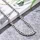 Men's 304 Stainless Steel Cuban Link Chain Necklaces US-NJEW-JN03170-01-4
