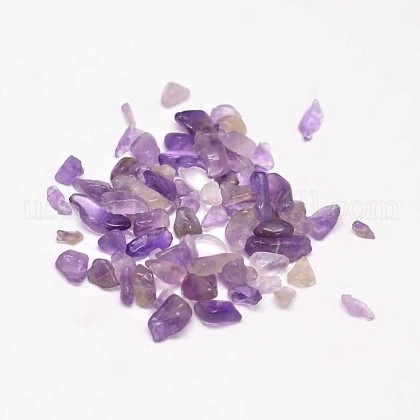Natural Amethyst Chip Beads US-G-L453-06-1