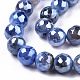 Electroplate Natural Agate Beads Strands US-G-T131-54G-3