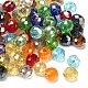 Electroplate Faceted Rondelle AB Color Plated Transparent Glass Beads US-GLAA-R152-8mm-M2-1