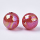 AB Color Transparent Crackle Round Acrylic Beads US-CACR-S006-09-2