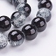 Spray Painted Crackle Glass Beads Strands US-CCG-Q002-10mm-11-3