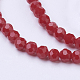 Faceted(32 Facets) Glass Beads Strands&nbsp;US-EGLA-J042-4mm-25-1