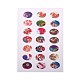 DIY Scrapbooking Floral Pattern Design Non-Adhesive Stickers Collage Paper Sheets for Clear Oval Glass Cabochons US-AJEW-L029-04-1