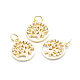 Brass Micro Pave Cubic Zirconia Charms US-ZIRC-L070-06G-1