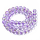 Frosted Spray Painted Glass Beads Strands US-GLAA-N035-03C-C05-2