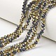 Electroplate Transparent Glass Beads Strands US-EGLA-A034-T8mm-O01-1