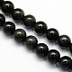 Natural Obsidian Round Beads Strands US-G-S156-6mm-1