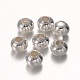 Silver Color Plated Iron Round Spacer Beads US-X-E188Y-S-1