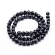 Natural Snowflake Obsidian Round Bead Strands US-G-J303-09-8mm-2