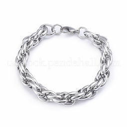 304 Stainless Steel Rope Chain Bracelets US-BJEW-L673-003-P