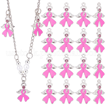 PandaHall EliteOctober Breast Cancer Pink Awareness Ribbon US-ENAM-PH0001-02-1