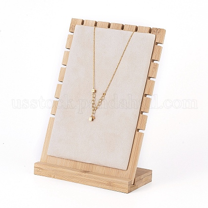 Bamboo Necklace Display Stand US-NDIS-E022-03-1