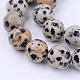 Natural Dalmatian Jasper Beads Strands US-G-Q462-8mm-30-1