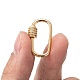 Brass Micro Pave Clear Cubic Zirconia Screw Carabiner Lock Charms US-ZIRC-T010-10G-5