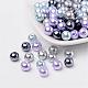 Silver-Grey Mix Pearlized Glass Pearl Beads US-HY-X006-8mm-13-1