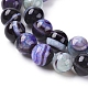 Natural Striped Agate/Banded Agate Beads Strands US-G-G582-10mm-43-3