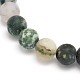 Natural Tree Agate Frosted Agate Round Gemstone Beads Strands US-G-O151-01-8mm-1