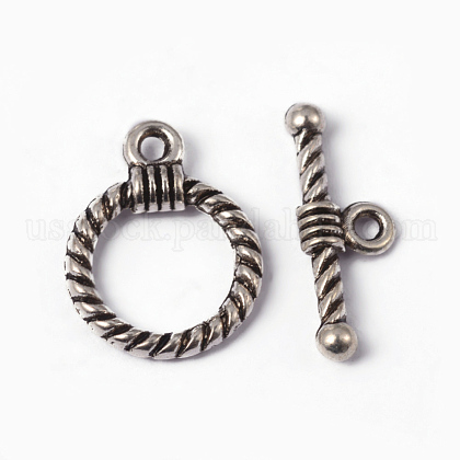 Tibetan Style Alloy Toggle Clasps US-EA9138Y-NF-1