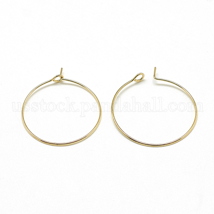 Brass Hoop Earrings US-KK-T032-005G-1