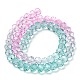 Transparent Painted Glass Beads Strands&nbsp;US-DGLA-A034-T6mm-A10-5
