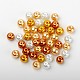 Caramel Mix Pearlized Glass Pearl Beads US-HY-X006-8mm-02-2
