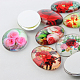 Multi-Color Flower Theme Ornaments Glass Oval Flatback Cabochons US-GGLA-A003-18x25-NN-3