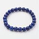 Natural Mashan Jade Beads Stretch Bracelets US-BJEW-JB03077-2