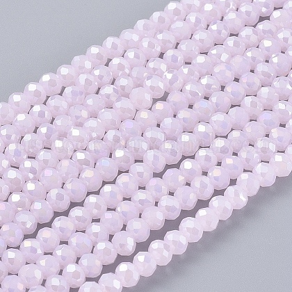 Electroplate Glass Beads Strands US-EGLA-A034-P8mm-B12-1