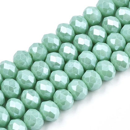 Electroplate Glass Beads Strands US-EGLA-A034-P4mm-A20-1