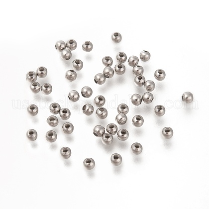 Round 316 Surgical Stainless Steel Spacer Beads US-STAS-N032-02-3mm-1
