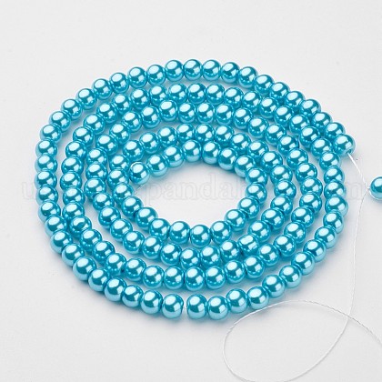 Glass Pearl Beads Strands US-HY-6D-A64-1