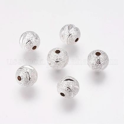 Brass Textured Beads US-KK-B209-S-1