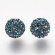 Half Drilled Czech Crystal Rhinestone Pave Disco Ball Beads US-RB-A059-H8mm-PP9-207-2