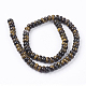 Natural Gemstone Tiger Eye Stone Rondelle Beads Strands US-G-S105-8mm-20-2