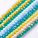Electroplate Glass Beads Strands US-EGLA-R018-4mm-M-1
