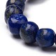 Natural Lapis Lazuli Stretch Beaded Bracelets US-BJEW-K213-C16-3