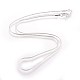 Brass Round Snake Chain Fine Necklaces US-NJEW-BB10854-16-1