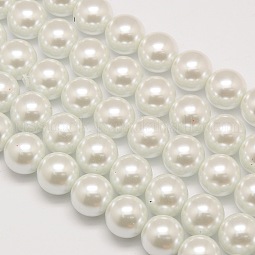 Eco-Friendly Dyed Glass Pearl Round Beads Strands US-HY-A002-12mm-RB001