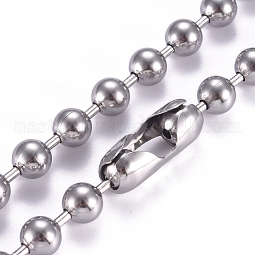 304 Stainless Steel Ball Chain Necklace US-X-NJEW-G340-05P-03