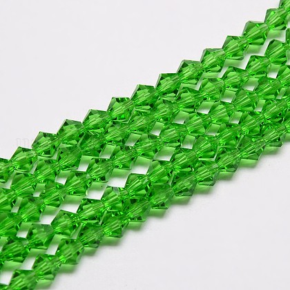 Imitate Austrian Crystal Bicone Glass Beads Strands US-GLAA-F029-4x4mm-03-1