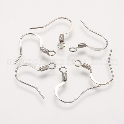Brass French Earring Hooks US-KK-Q366-P-NF-1