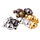 PandaHall Elite Mixed Color Oval Brass Magic Magnetic Clasps with Loops for Jewelry Making US-KK-PH0012-15-NF-1